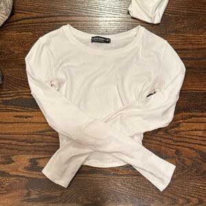 Women's Cream Long Sleeve Top